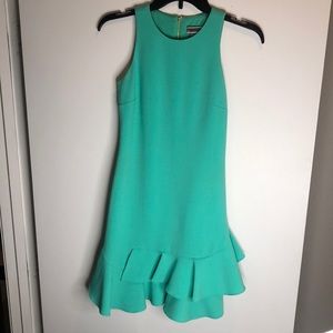 Green ruffle dress